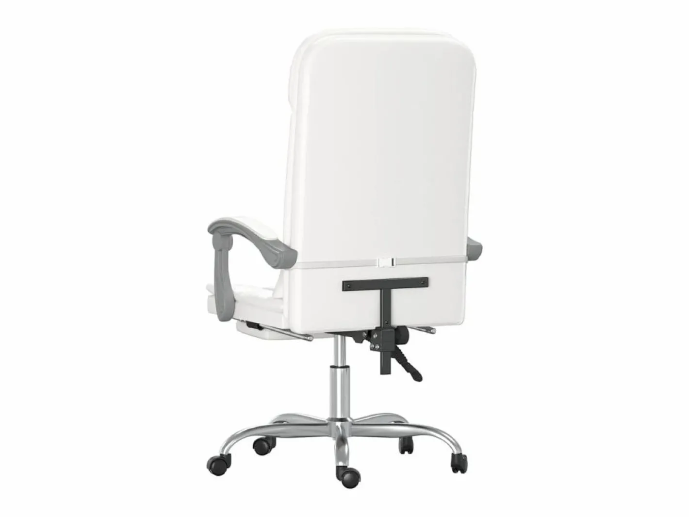 Clicnbuy Silla de oficina reclinable masaje cuero sintético Blanco Hot