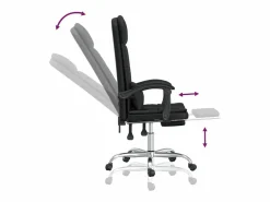 Clicnbuy Silla De Oficina|Silla de oficina reclinable masaje cuero sintético