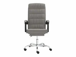 Clicnbuy Silla de oficina reclinable de tela gris taupé Topo Sale