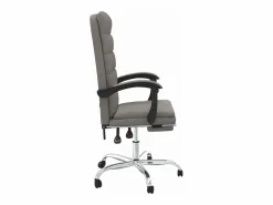 Clicnbuy Silla de oficina reclinable de tela gris taupé Topo Sale