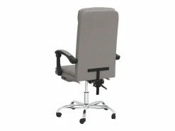 Clicnbuy Silla de oficina reclinable de tela gris taupé Topo Sale