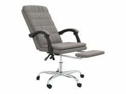 Clicnbuy Silla de oficina reclinable de tela gris taupé Topo Sale
