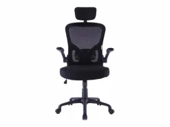 Silla De Oficina|Silla de oficina Silla ergonómica Soporte lumbar con reposabrazos y reposacabezas oscilante