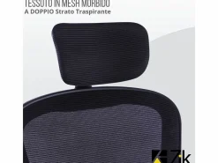 Silla De Oficina|Silla de oficina Silla ergonómica Soporte lumbar con reposabrazos y reposacabezas oscilante