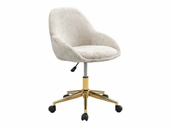 Vente-unique Silla De Escritorio|Silla de oficina tela color y dorada altura regulable - NAODY