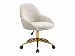 Vente-unique Silla De Escritorio|Silla de oficina tela color y dorada altura regulable - NAODY