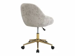 Vente-unique Silla De Escritorio|Silla de oficina tela color y dorada altura regulable - NAODY