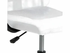 Clicnbuy Silla de oficina tela de malla y cuero sintético blanca Blanco Best