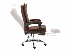 vidaxl Silla De Oficina|Silla de oficina tela marrón