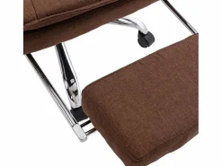 vidaxl Silla De Oficina|Silla de oficina tela marrón