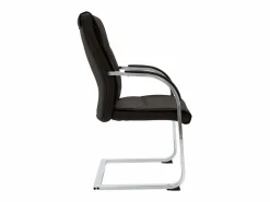 Silla de oficina voladiza de cuero sintético negra ES278978 Negro Hot
