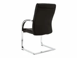 Silla de oficina voladiza de cuero sintético negra ES278978 Negro Hot