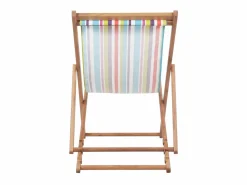 Silla de playa plegable estructura madera y tela ES70846^