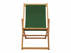 Tumbona|Silla de playa plegable madera de eucalipto y tela ES26055