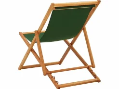 Tumbona|Silla de playa plegable madera de eucalipto y tela ES26055