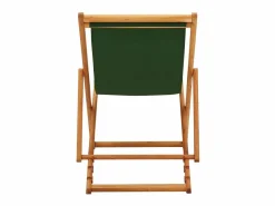 Tumbona|Silla de playa plegable madera de eucalipto y tela ES26055