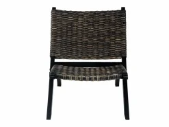 Silla de ratán kubu natural y madera maciza de caoba^Clicnbuy Best
