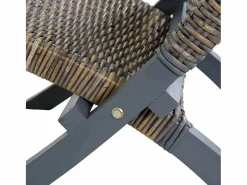 vidaxl Sillón De Mimbre|Silla de ratán kubu natural y madera maciza de caoba