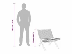 vidaxl Sillón De Mimbre|Silla de ratán kubu natural y madera maciza de caoba