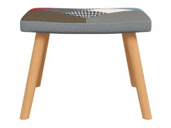 Clicnbuy Silla de relajación con reposapiés tela patchwork Multicolor Discount