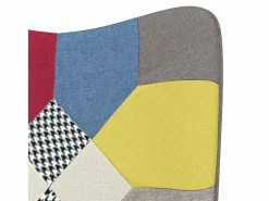 Clicnbuy Silla de relajación con reposapiés tela patchwork Multicolor Discount