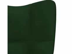 Clicnbuy Sillón|Silla de relajación con taburete terciopelo oscuro