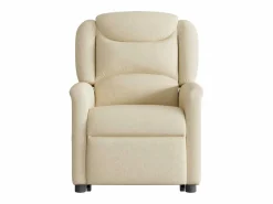 Silla de relax | Sillón eléctrico reclinable elevable de tela color SHL2366 Crema Outlet