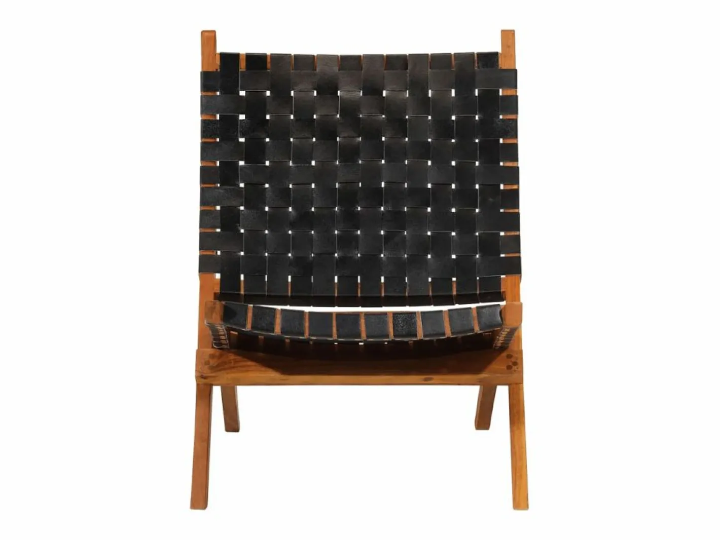 Silla de relax plegable cuero auténtico^vidaxl