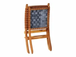 vidaxl Silla de relax plegable cuero auténtico marrón Marru00f3n Best