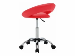 Clicnbuy Silla de trabajo con ruedas cuero sintético Rojo Best