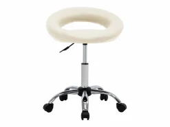 Clicnbuy Taburete De Oficina|Silla de trabajo con ruedas cuero sintético