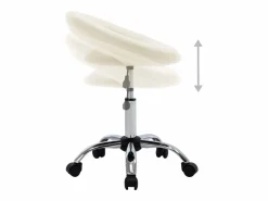 Clicnbuy Taburete De Oficina|Silla de trabajo con ruedas cuero sintético