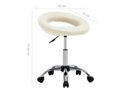 Clicnbuy Taburete De Oficina|Silla de trabajo con ruedas cuero sintético