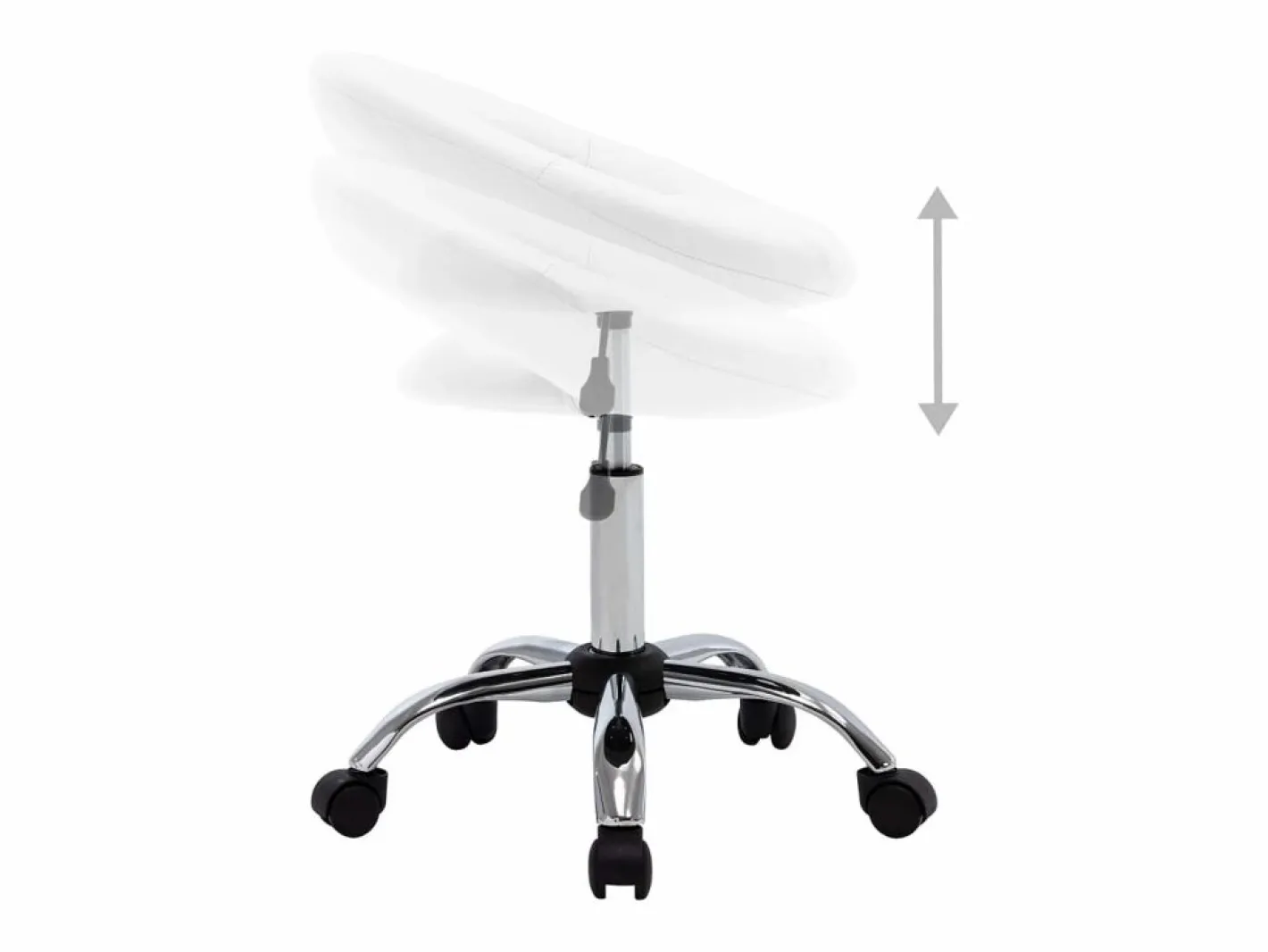 Silla de trabajo con ruedas cuero sintético^Clicnbuy Best