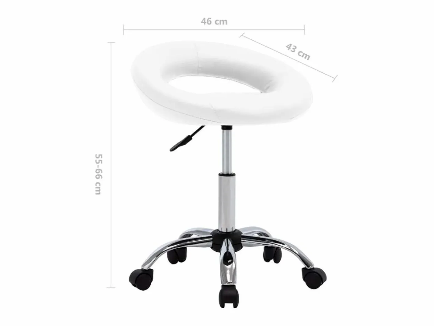 Silla de trabajo con ruedas cuero sintético^Clicnbuy Best