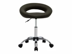 Clicnbuy Taburete De Oficina|Silla de trabajo con ruedas cuero sintético marrón