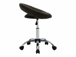 Clicnbuy Taburete De Oficina|Silla de trabajo con ruedas cuero sintético marrón