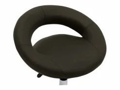Clicnbuy Taburete De Oficina|Silla de trabajo con ruedas cuero sintético marrón