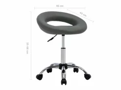 Silla de trabajo con ruedas cuero sintético^Clicnbuy Hot