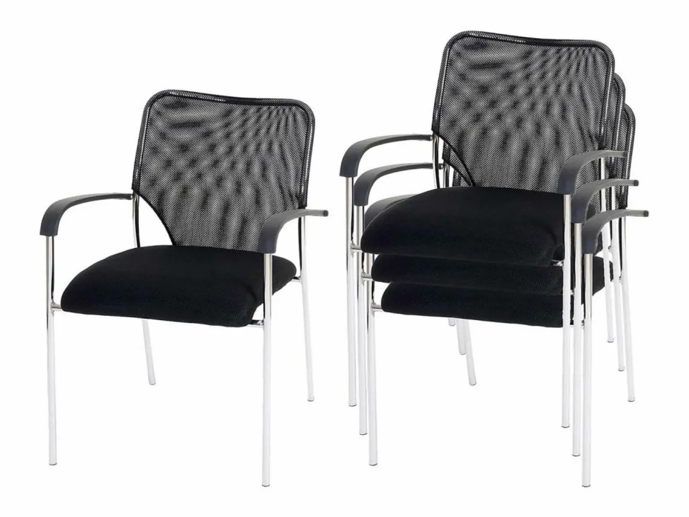 MCW Silla de visita Tucson (juego de 2), asiento , respaldo Negro Online