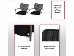 MCW Silla Conferencia|Silla de visita Tucson (juego de 2), asiento , respaldo