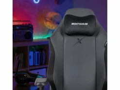 MAXPODIUM Silla Gaming|Silla gamer premium con función de masaje, soporta 170 kg – Heavy SMI, Negra