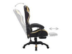 Silla gaming con luces LED RGB cuero sintético y negro^vidaxl Hot