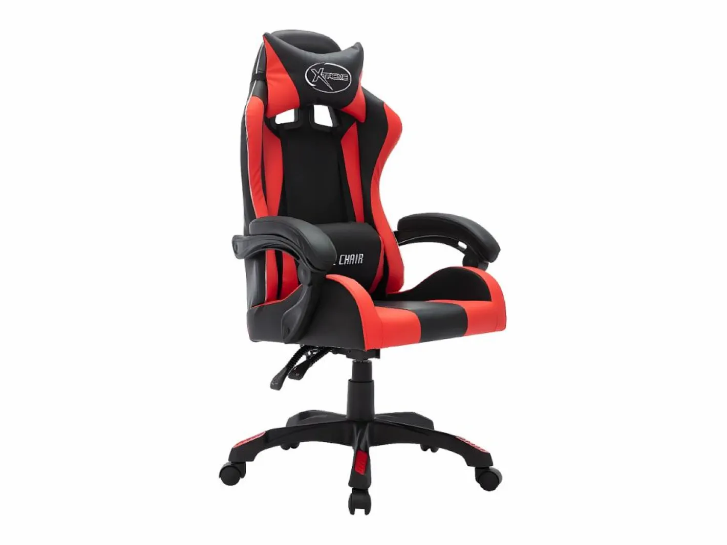 Silla gaming con luces LED RGB cuero sintético rojo y negro^Clicnbuy Clearance
