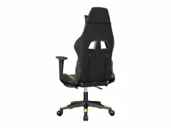 Silla gaming con reposapiés cuero sintético dorado^Clicnbuy Discount