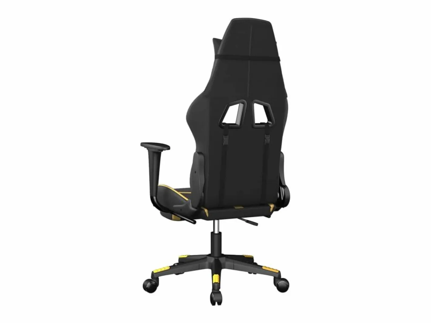 Silla gaming con reposapiés cuero sintético dorado^Clicnbuy Discount