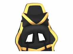 Silla gaming con reposapiés cuero sintético dorado^Clicnbuy Discount