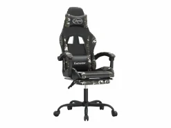 Clicnbuy Silla Gaming|Silla gaming con reposapiés cuero sintético camuflaje