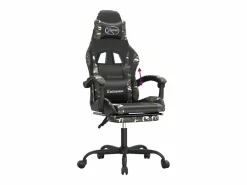 Clicnbuy Silla Gaming|Silla gaming con reposapiés cuero sintético camuflaje