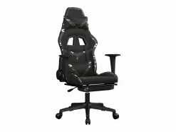 Clicnbuy Silla Gaming|Silla gaming con reposapiés cuero sintético camuflaje